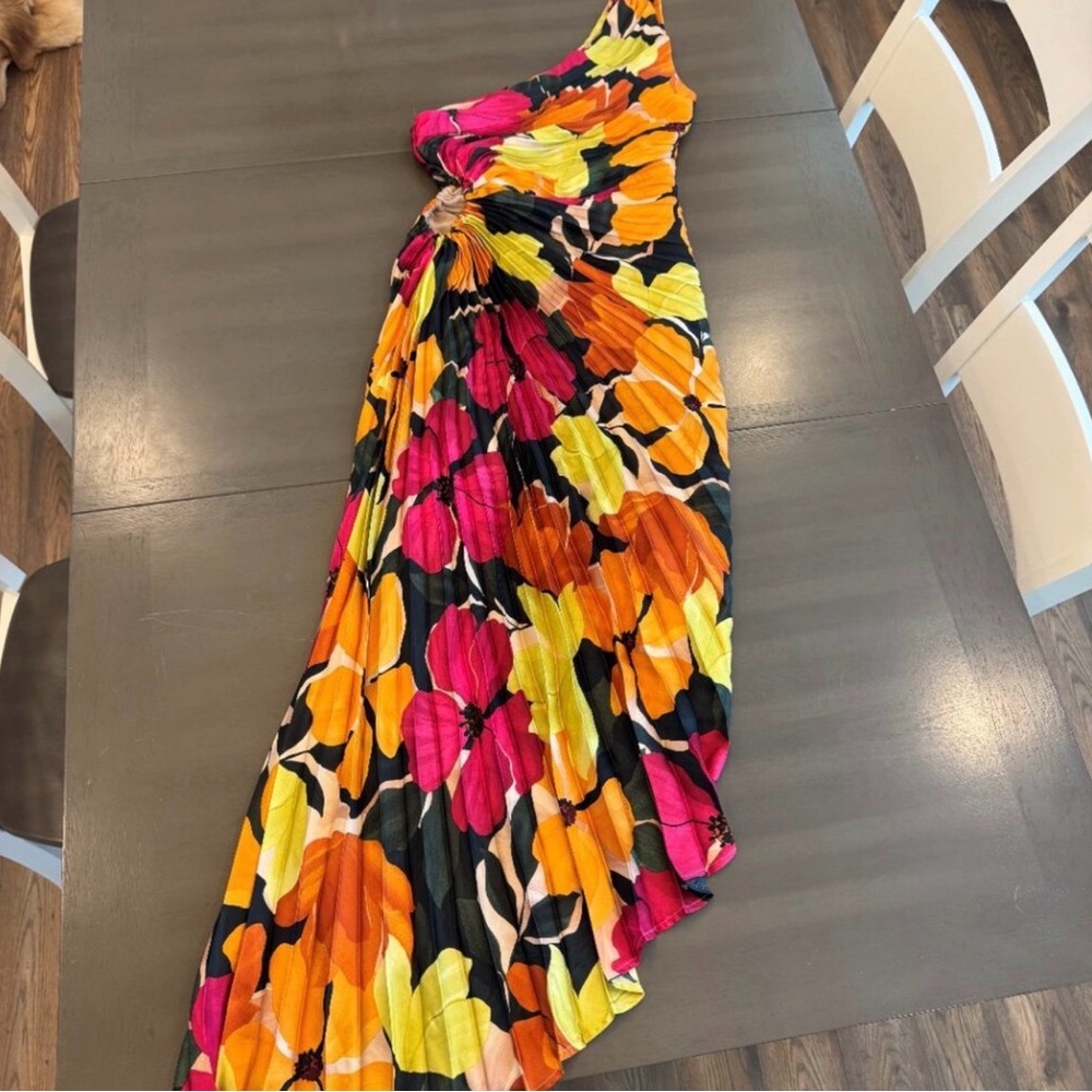 VICI Multicolor Floral Print Dress - Pink, Teal, Yellow, Orange, Black